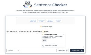 Web kiểm tra ngữ pháp Tiếng Trung Sentence Checker